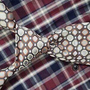 Alexander Julian Colours Men's Geometric Hexagonal Pattern Tie - Stylish Acc